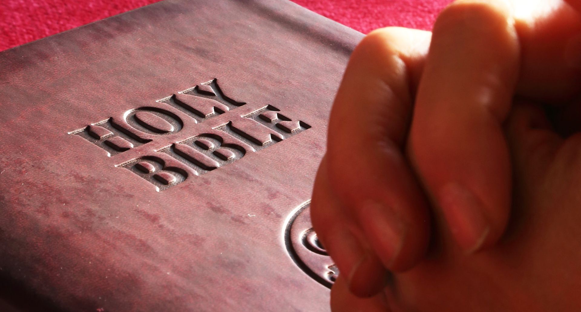 Person Hands on Holy Bible